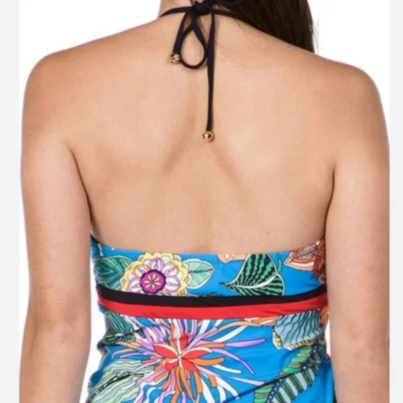 NWT TRINA TURK Tahiti Tropical Halter Tankini Swim Top  & Matching Bottom - Picture 7 of 7